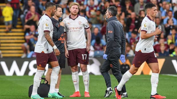 Kevin De Bruyne injured for Man City